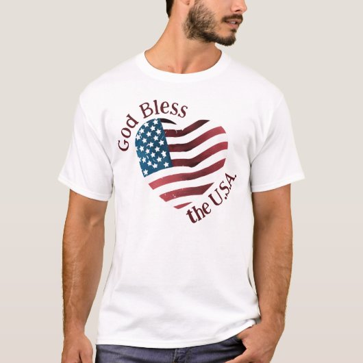 アメリカに祝福を アメリカ Tシャツ (正面)