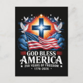 アメリカに祝福を 250周年 1776-2026 ポストカード (正面)