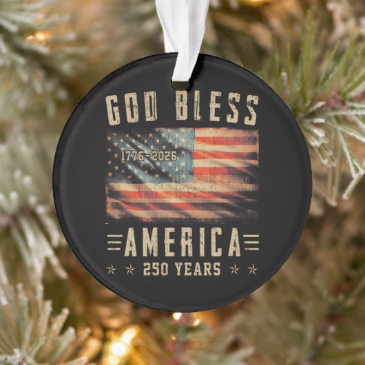 アメリカに祝福を 250年 1776-2026 オーナメント (ツリー)