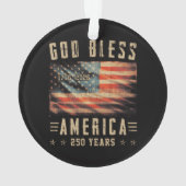アメリカに祝福を 250年 1776-2026 オーナメント (裏面)