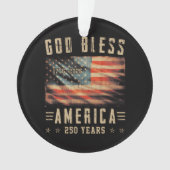 アメリカに祝福を 250年 1776-2026 オーナメント (正面)