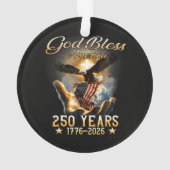 アメリカに祝福を 250年 1776-2026 オーナメント (裏面)