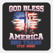 アメリカに祝福を 250年 1776 2026 スクエアシール (正面)