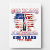 アメリカに祝福を 250年 1776 2026 フォトプラーク (正面)