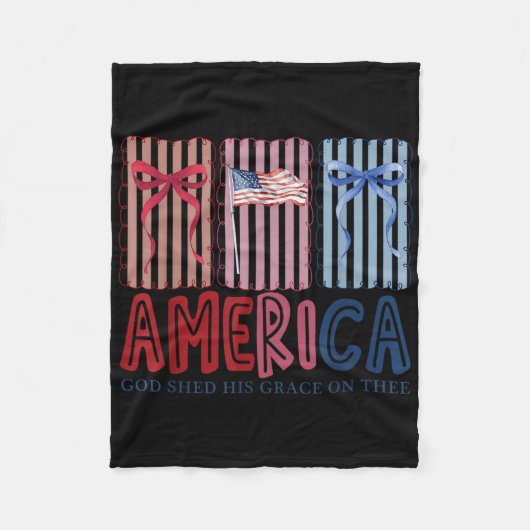 アメリカに神の恵みを Independent Tee 7月4日 フリースブランケット (正面)