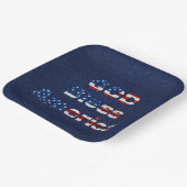 アメリカに神の祝福を7月4日ギラギラ紙皿 ペーパープレート (傾斜あり)