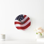 アメリカに神の祝福を ラウンド壁時計 (ホーム)