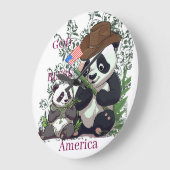 アメリカに神の祝福を ラージ壁時計 (傾斜)