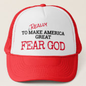 アメリカに神を真に素晴らし恐れさせる キャップ (正面)