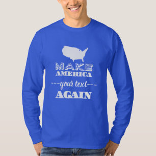アメリカに素晴らしいカスタムな文字のパロディを再度して下さい Tシャツ