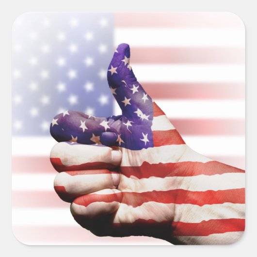 アメリカに賛成！ スクエアシール (正面)