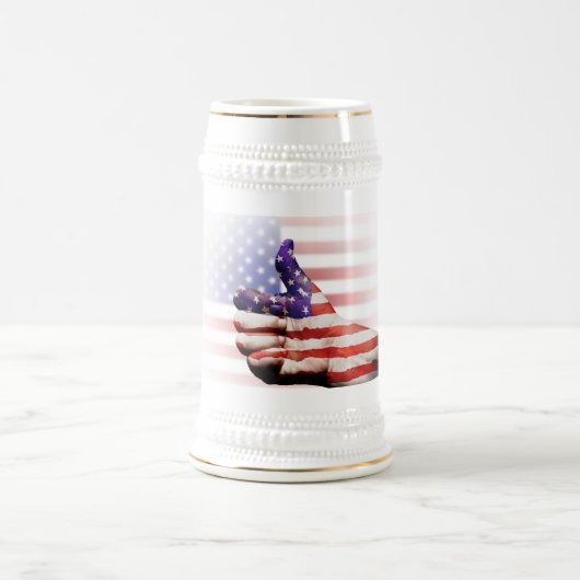 アメリカに賛成! ビールジョッキ (中央)