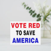 アメリカに赤に救投票する ポストカード (スタンド正面)