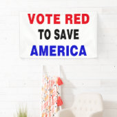 アメリカに赤に救投票する 横断幕 (インサイチュ)