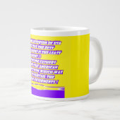 アメリカに関する言葉メッセージグラフィック ジャンボコーヒーマグカップ (正面右)