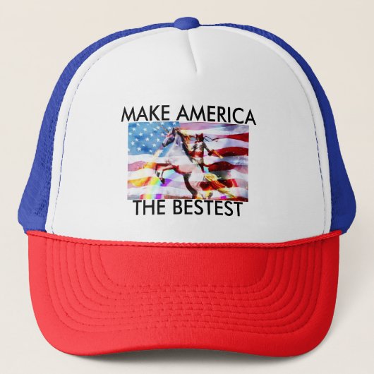 アメリカにBestestを作って下さい キャップ (正面)