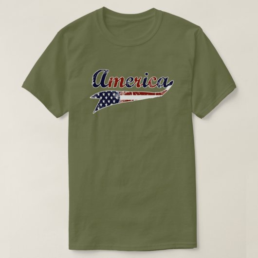 アメリカのあと波のTシャツ Tシャツ (デザイン正面)