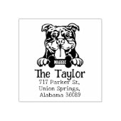 アメリカのいじめっカスタムた犬差出人住所 ラバースタンプ (インプリント)