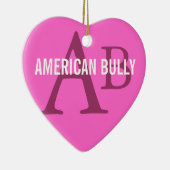 アメリカのいじめっ子の品種モノグラム セラミックオーナメント (右)