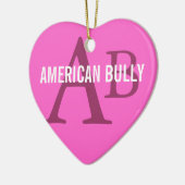 アメリカのいじめっ子の品種モノグラム セラミックオーナメント (左)