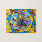 アメリカのいじめっ子の抽象芸術の混合メディア ジグソーパズル (横)