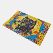 アメリカのいじめっ子の抽象芸術の混合メディア ドアマット (アングル)