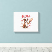 アメリカのいじめっ子ママかわいい犬ママおもしろい女性 キャンバスプリント (インサイチュ (ウッドフロア))