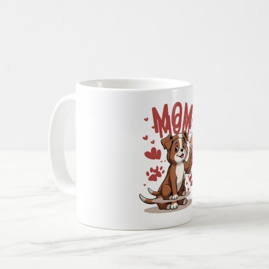 アメリカのいじめっ子ママかわいい犬ママおもしろい女性 コーヒーマグカップ (正面左)