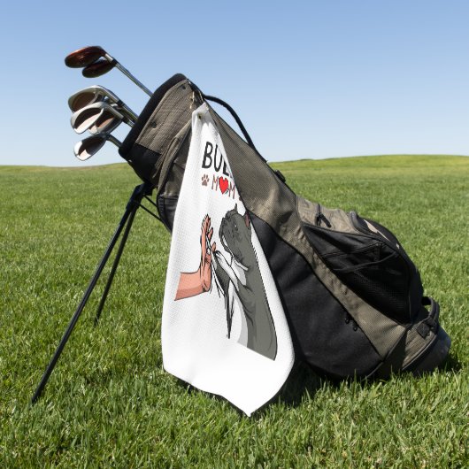 アメリカのいじめっ子ママかわいい犬ママおもしろい女性 ゴルフタオル (グリーン)