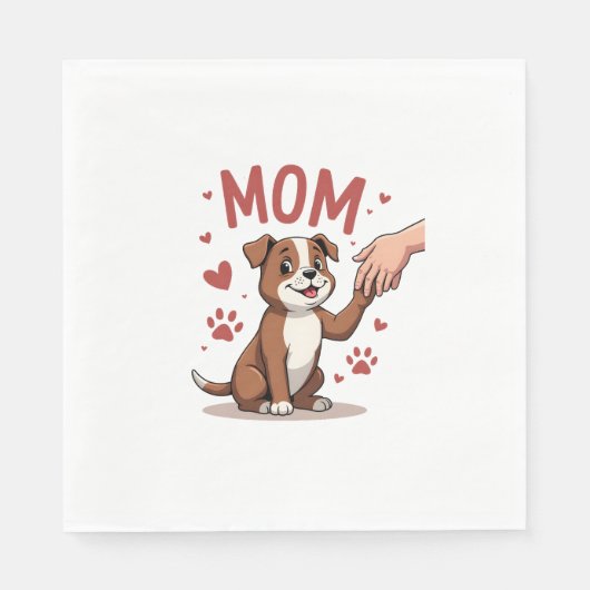 アメリカのいじめっ子ママかわいい犬ママおもしろい女性 スタンダードランチョンナプキン (正面)