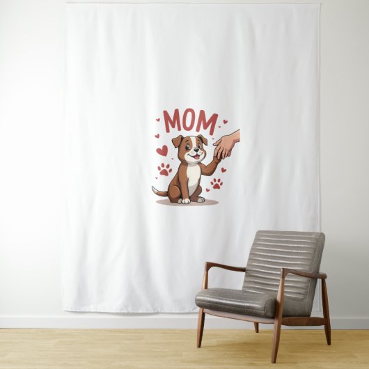 アメリカのいじめっ子ママかわいい犬ママおもしろい女性 タペストリー (インサイチュ)