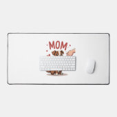 アメリカのいじめっ子ママかわいい犬ママおもしろい女性 デスクマット (キーボード&マウス)