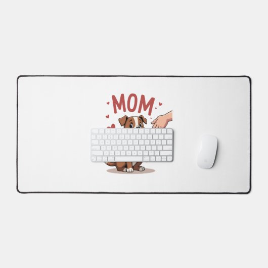 アメリカのいじめっ子ママかわいい犬ママおもしろい女性 デスクマット (キーボード&マウス)