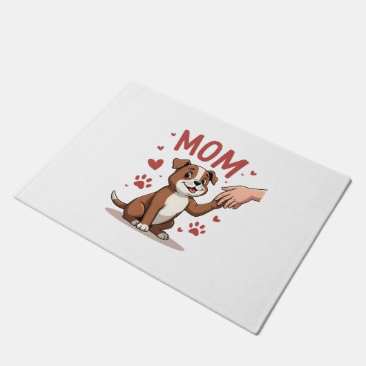 アメリカのいじめっ子ママかわいい犬ママおもしろい女性 ドアマット (アングル)