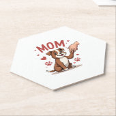 アメリカのいじめっ子ママかわいい犬ママおもしろい女性 ペーパーコースター (アングル)