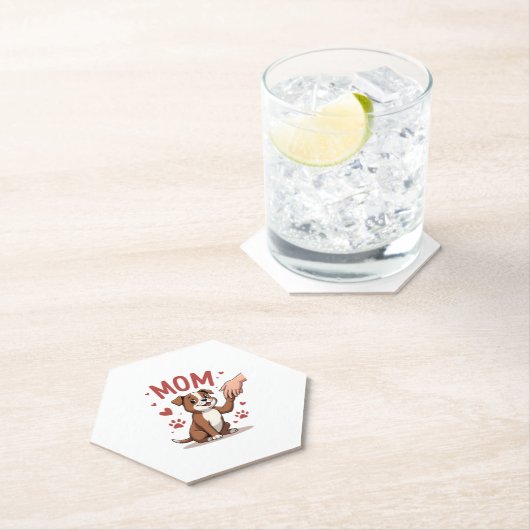 アメリカのいじめっ子ママかわいい犬ママおもしろい女性 ペーパーコースター (インサイチュ)