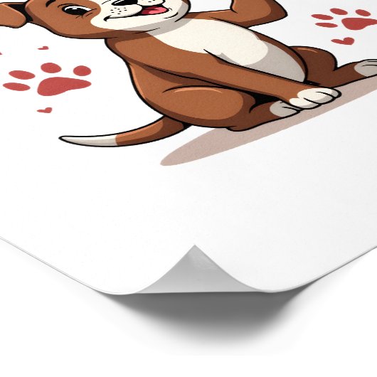 アメリカのいじめっ子ママかわいい犬ママおもしろい女性 ポスター (角)