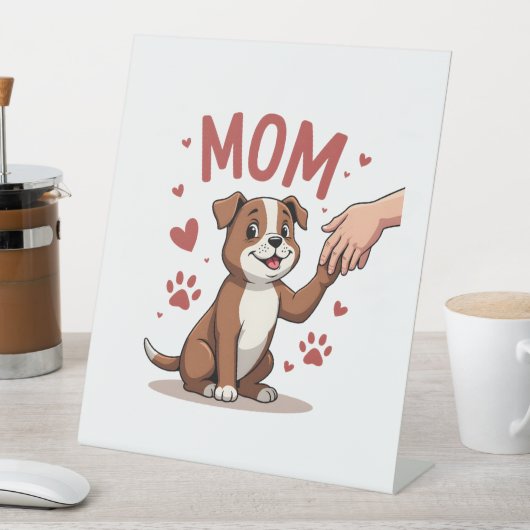 アメリカのいじめっ子ママかわいい犬ママおもしろい女性 台座サイン (インサイチュ)