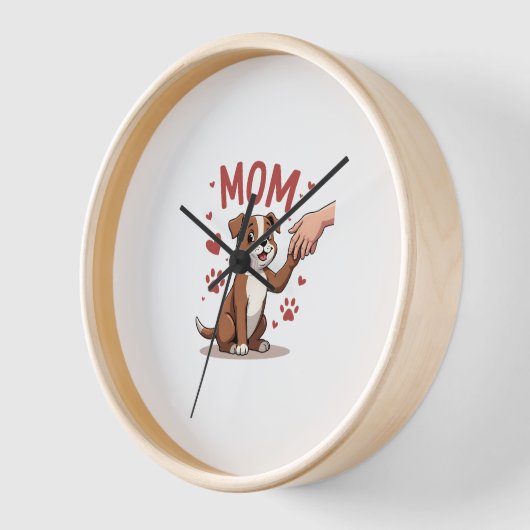 アメリカのいじめっ子ママかわいい犬ママおもしろい女性 壁時計 (傾斜)