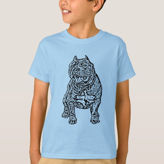 アメリカのいじめっ子犬 Tシャツ (正面)