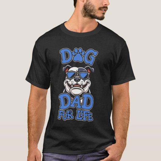 アメリカのいじめっ父親の品種 – Pet Bulldog Dogパパ Tシャツ (正面)