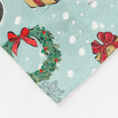 アメリカのいじめっ犬レッドクリスマストラックフェスティバル フリースブランケット (角)