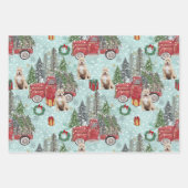 アメリカのいじめっ犬レッドクリスマストラックフェスティバル ラッピングペーパーシート (正面2)