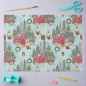 アメリカのいじめっ犬レッドクリスマストラックフェスティバル 薄葉紙 (クラフト)