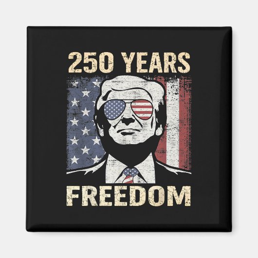 アメリカのおかしいトランプ 4th of July マグネット (正面)