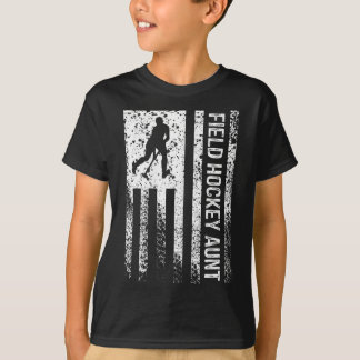 アメリカのおばさん フィールドホッケー ビンテージ風デザイン Tシャツ