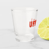 アメリカのおもしろいの"Uffda"のノルウェー人 ショットグラス (左)