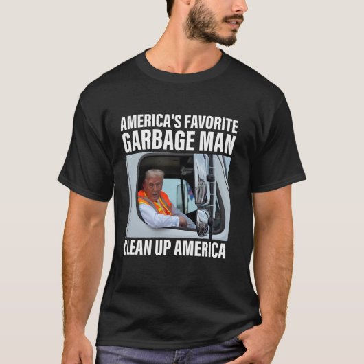 アメリカのお気に入りのごみ男Cleanup America Tr Tシャツ (正面)