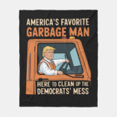 アメリカのお気に入りのガーベージマントランプ45 47 USA フリースブランケット (正面)