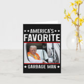 アメリカのお気に入りのゴミ収集人 面白いトランプ ゴミ カード (黄色い花)